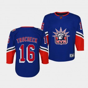 Vincent Trocheck New York Rangers Youth Jersey 2022 Special Edition 2.0 Blue Replica Jersey