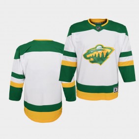 Minnesota Wild 2021 Reverse Retro White Premier Youth Jersey